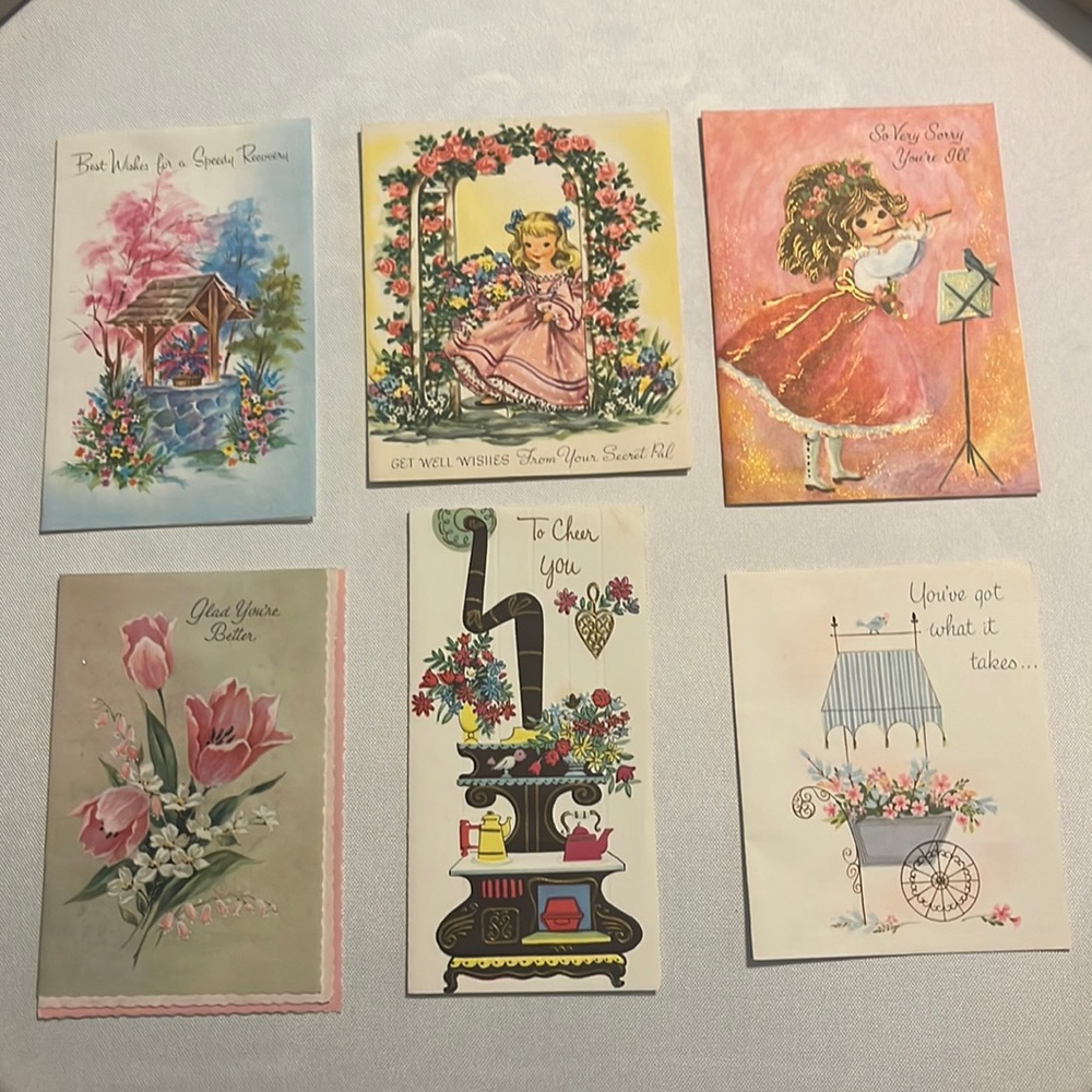6 Vintage cards lot 🤑